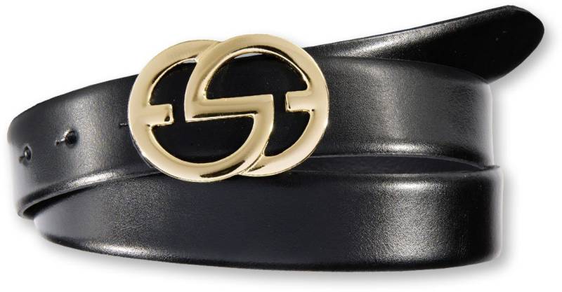 Silbergift Koppelgürtel mit grafischer Schließe von Silbergift