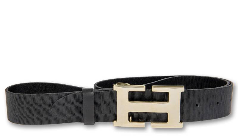 Silbergift Koppelgürtel Koppelgürtel mit beeindruckender Goldschließe in H-Form von Silbergift