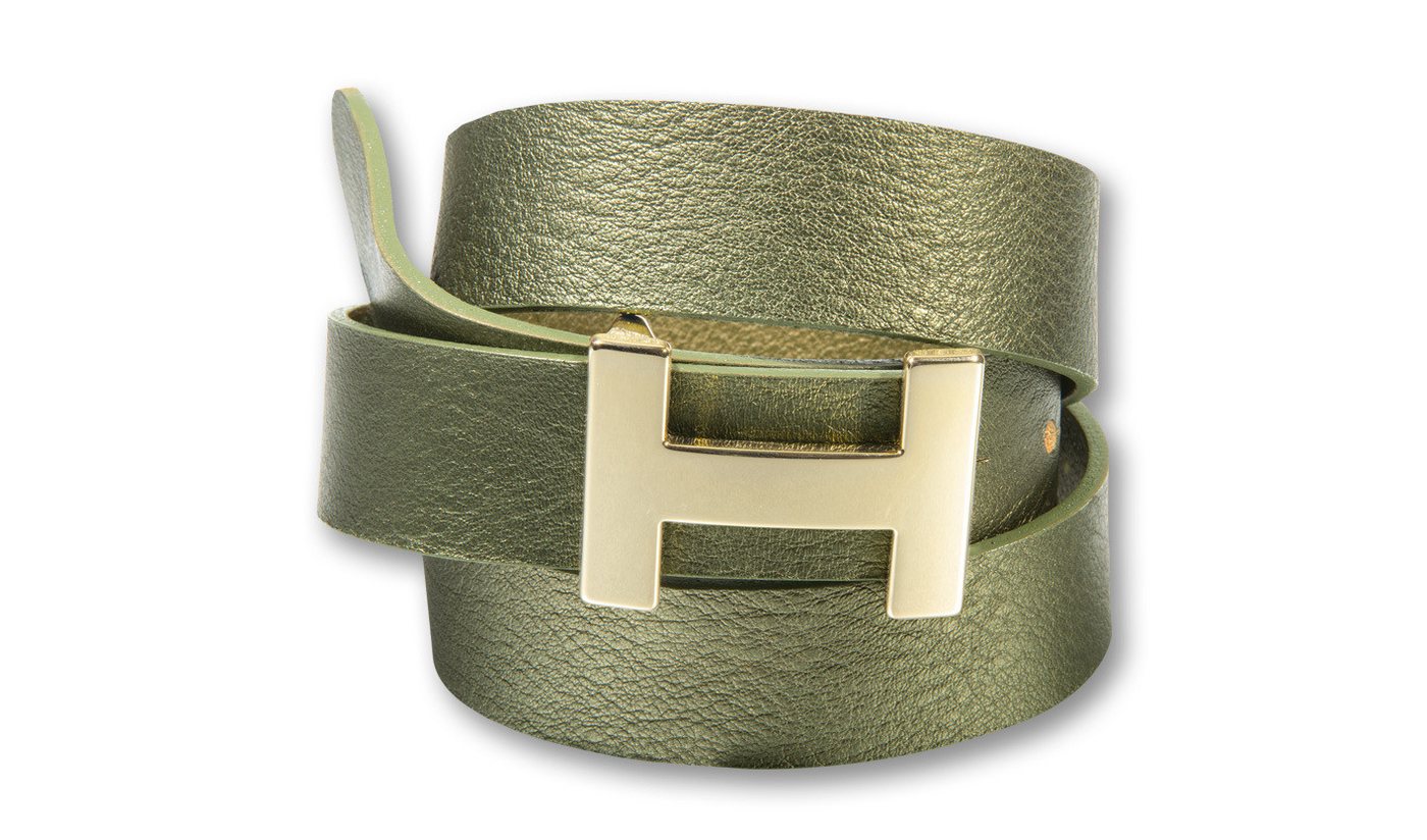 Silbergift Koppelgürtel Koppelgürtel mit goldener Designschließe von Silbergift