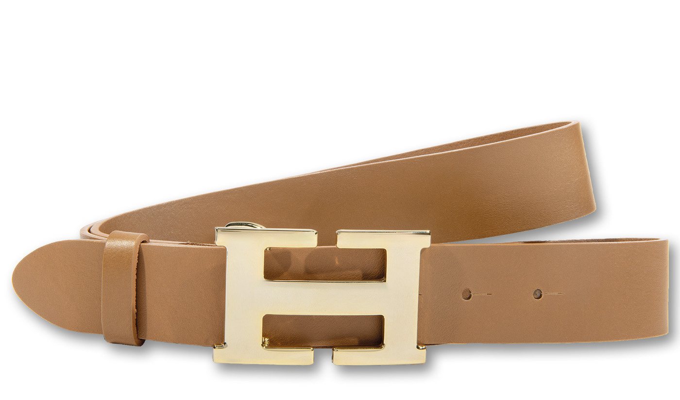 Silbergift Koppelgürtel Koppelgürtel mit stylisch goldfarbener Designschließe von Silbergift