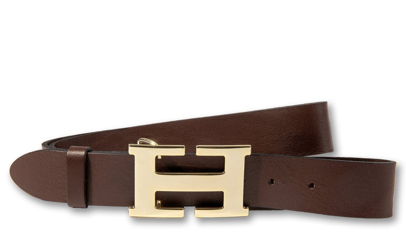 Silbergift Koppelgürtel Koppelgürtel mit stylisch goldfarbener Designschließe von Silbergift