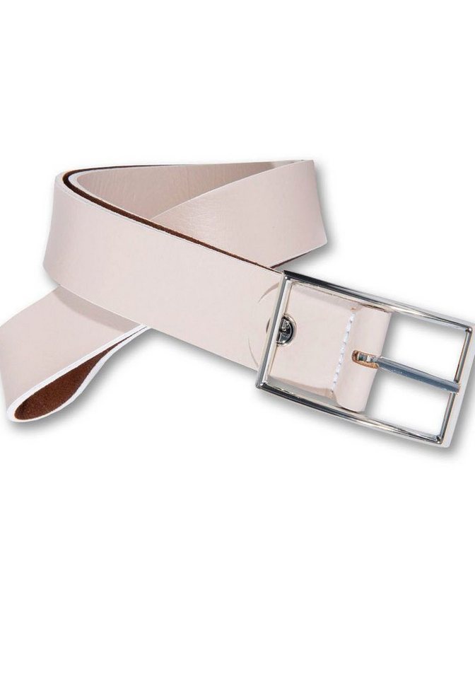 Silbergift Ledergürtel mit silberfarbener Schließe von Silbergift