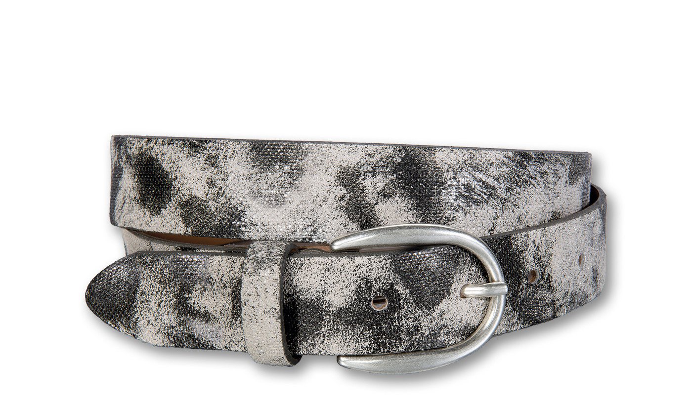 Silbergift Ledergürtel Ledergürtel im allzeit topmodischem Camouflage von Silbergift