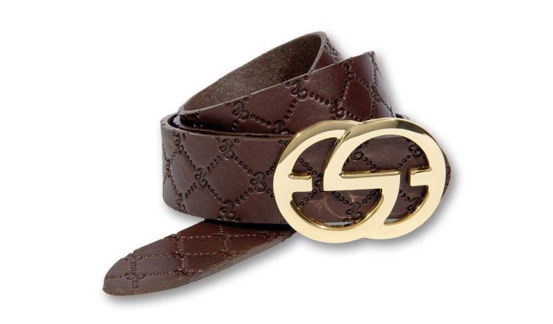 Silbergift Ledergürtel Ledergürtel mit Rautenprägung und Designschließe von Silbergift