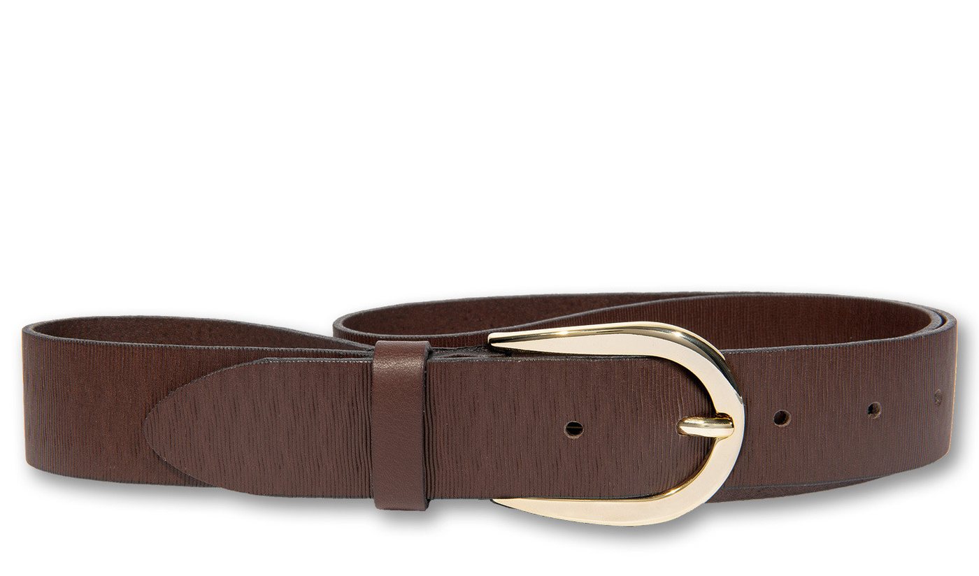 Silbergift Ledergürtel Ledergürtel mit effektvoll geprägter Oberflächenschraffur von Silbergift