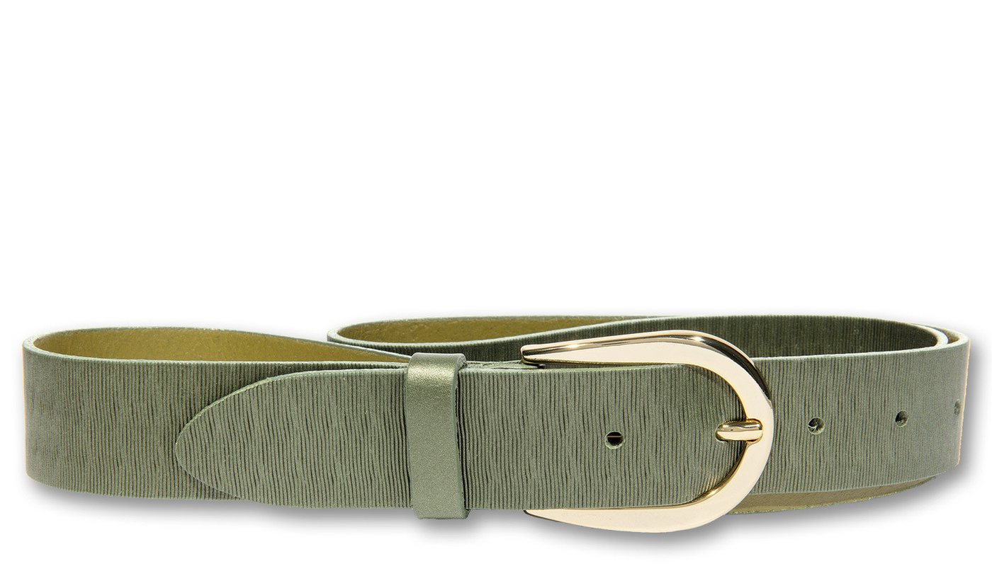 Silbergift Ledergürtel Ledergürtel mit effektvoll geprägter Oberflächenschraffur von Silbergift