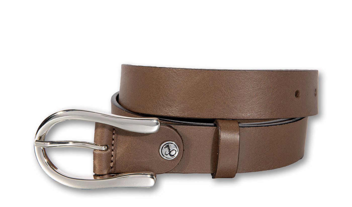 Silbergift Ledergürtel Ledergürtel mit eleganter Silberschließe in Hufeisenform von Silbergift