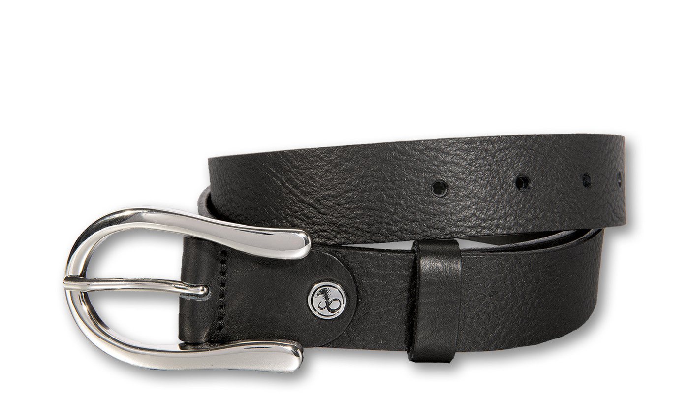 Silbergift Ledergürtel Ledergürtel mit eleganter Silberschließe in Hufeisenform von Silbergift