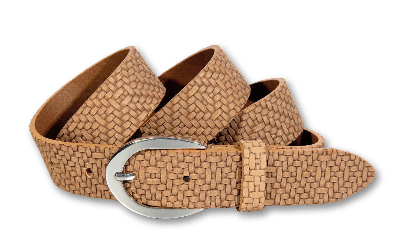 Silbergift Ledergürtel Ledergürtel mit junger stylischer Flechtstruktur von Silbergift