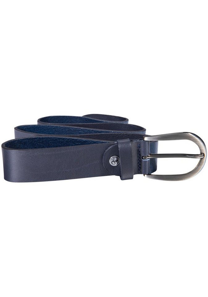 Silbergift Ledergürtel mit silberfarbener Schließe von Silbergift