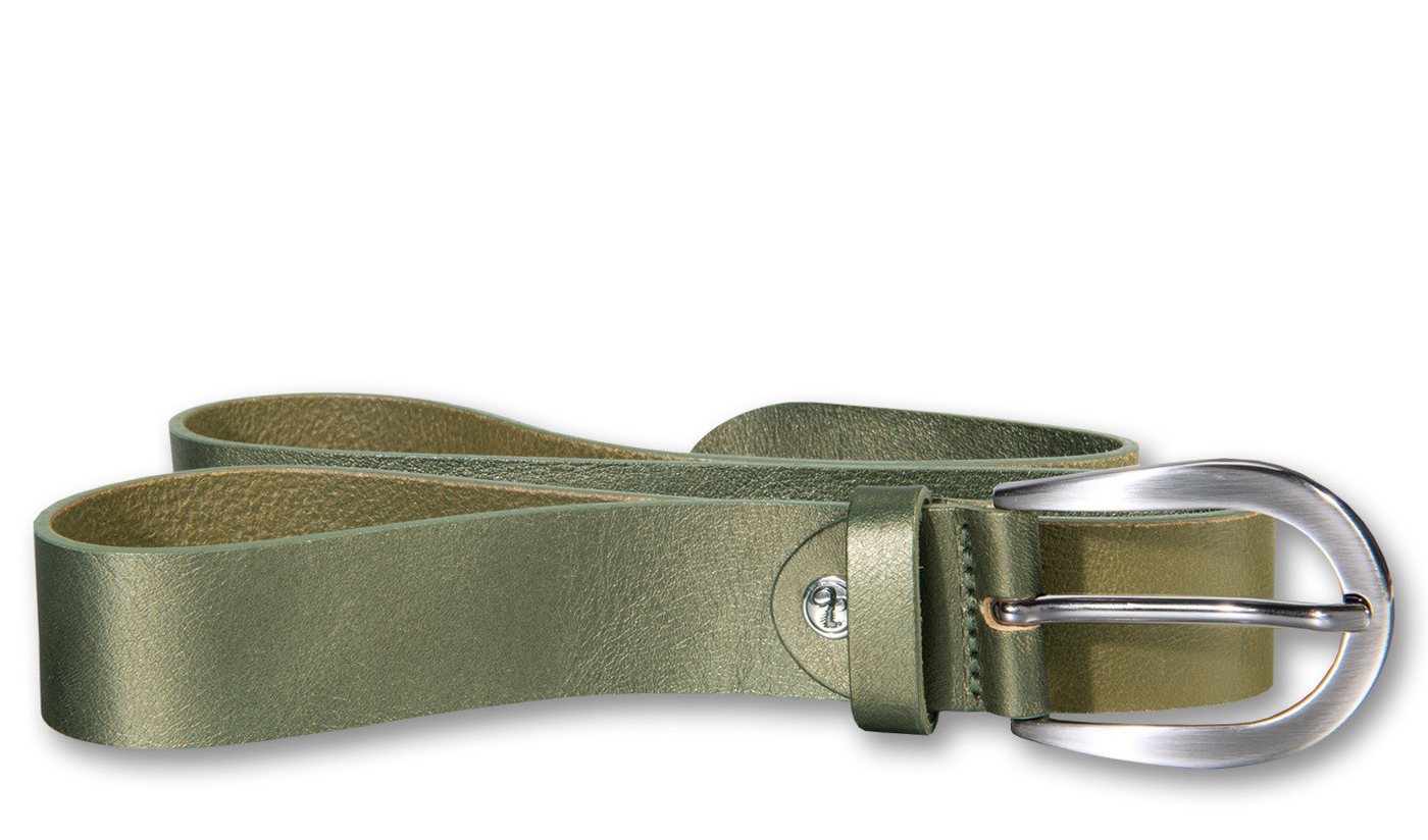 Silbergift Ledergürtel Ledergürtel mit seidiger Oberfläche von Silbergift