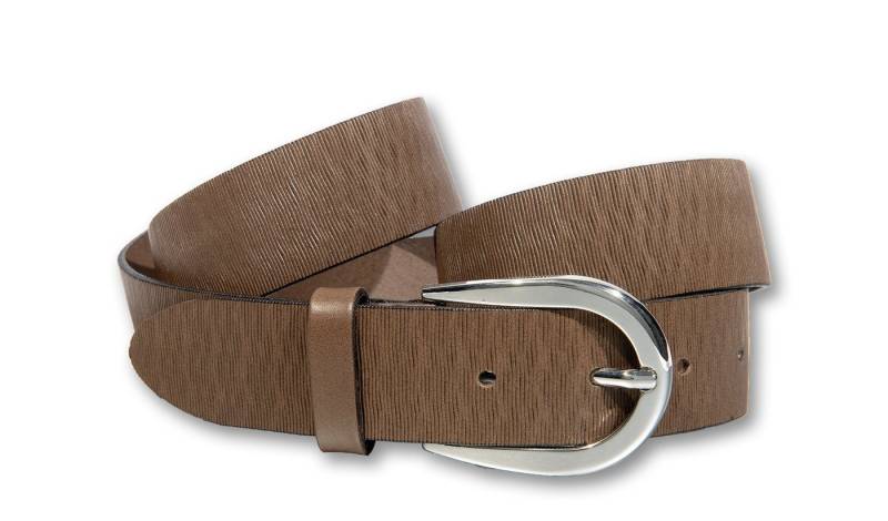 Silbergift Ledergürtel Ledergürtel mit silber-glänzender Designschließe von Silbergift