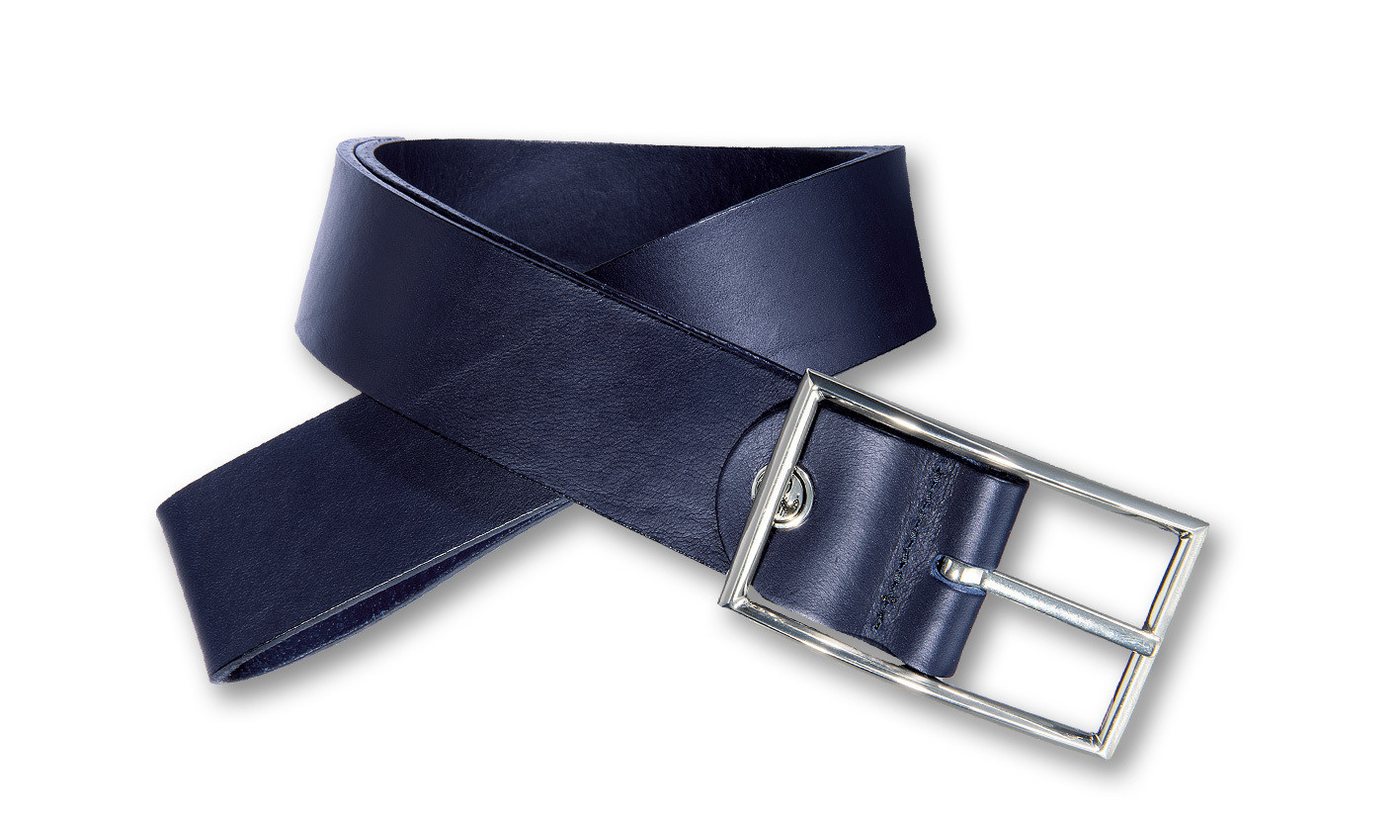 Silbergift Ledergürtel Ledergürtel mit silber-glänzender Rechtecksschließe von Silbergift