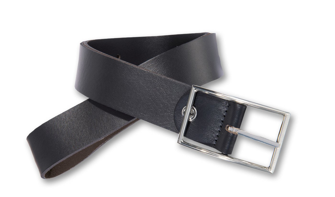 Silbergift Ledergürtel Ledergürtel mit silber-glänzender Rechtecksschließe von Silbergift