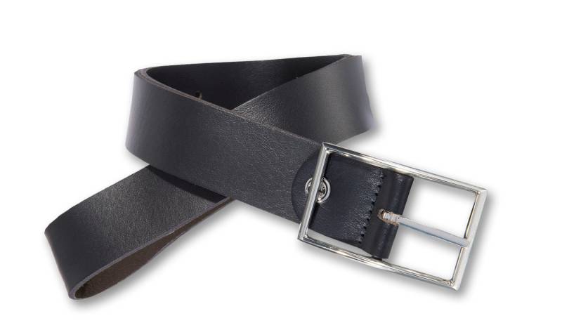 Silbergift Ledergürtel Ledergürtel mit silber-glänzender Rechtecksschließe von Silbergift