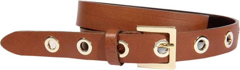 Silbergift Ledergürtel mit Metallösen von Silbergift