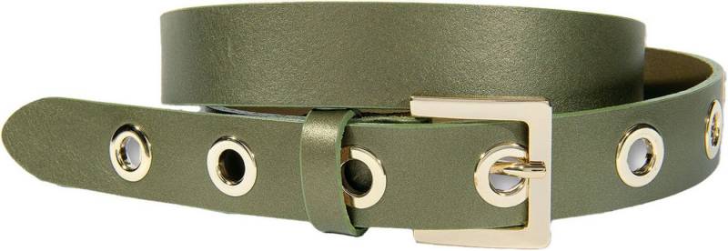 Silbergift Ledergürtel mit Metallösen von Silbergift