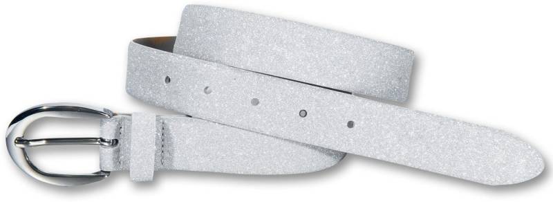 Silbergift Ledergürtel mit glitzener Oberfläche von Silbergift