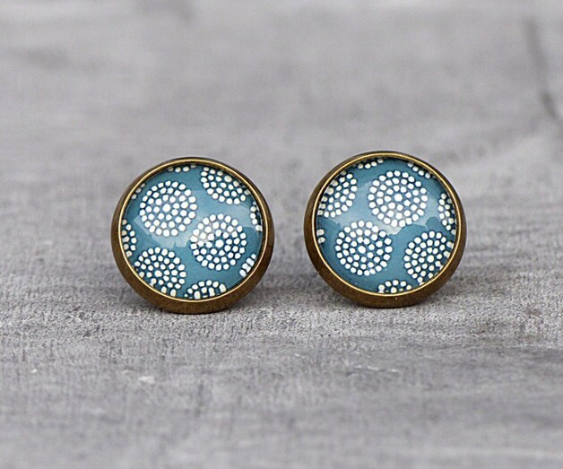 Ohrstecker - Vintage Pünktchen von Silberglas