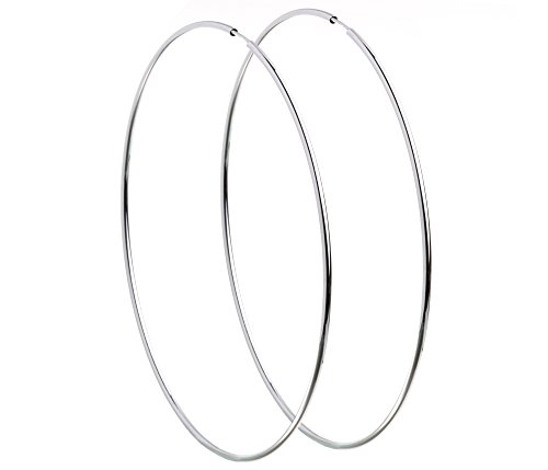 1 Paar Creolen, Durchmesser 10cm - echt 925 Silber von Silberketten Store