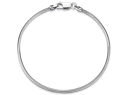 2mm Schlangenkette Armband - echt 925 Silber, Länge 22cm von Silberketten Store