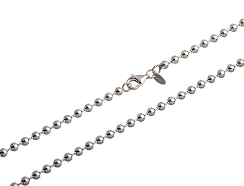 4mm Kugelkette in 925 Silber - Länge 40-100 cm (Sonderlängen auf Anfrage) von Silberketten Store