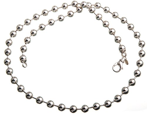 8mm Kugelkette - echt 925 Silber, Länge 65cm von Silberketten Store