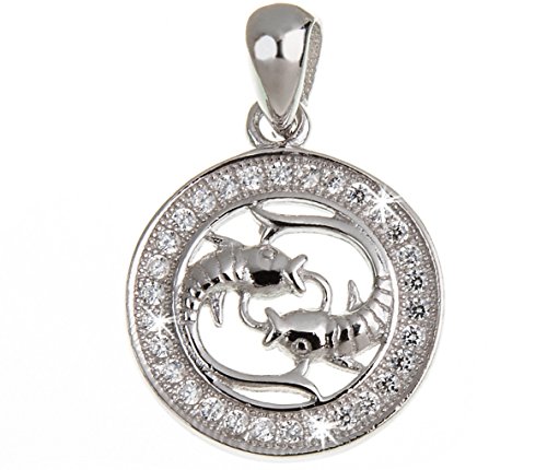 SILBERKETTEN STORE DEIN SCHMUCK ONLINE SHOP Anhänger Sternzeichen Fische 925 Silber mit Zirkonia von SILBERKETTEN STORE DEIN SCHMUCK ONLINE SHOP