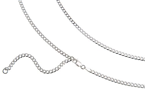 Bauchkette Bikinikette Panzer - Länge wählbar 65-110cm - echt 925 Silber von Silberketten Store