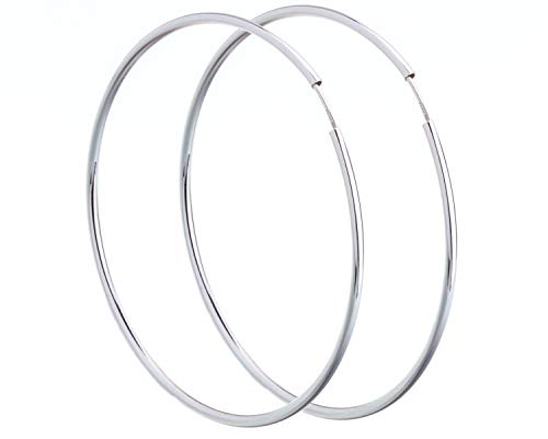 Creolen 1 Paar Durchmesser 6cm echt 925 Silber von Silberketten Store