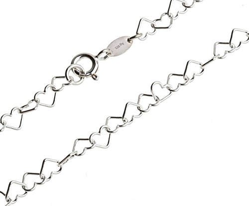 Fashion Line Kette Herzen - Länge wählbar 38-90cm - echt 925 Silber von SILBERKETTEN STORE DEIN SCHMUCK ONLINE SHOP