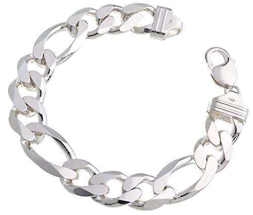 Figarokette Armband 13mm Breite - Länge wählbar 18-25cm - echt 925 Silber von Silberketten Store