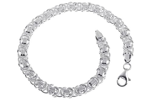 Flaches Königskette Armband 925 Silber - 6mm , Länge 16-25cm von SILBERKETTEN STORE DEIN SCHMUCK ONLINE SHOP