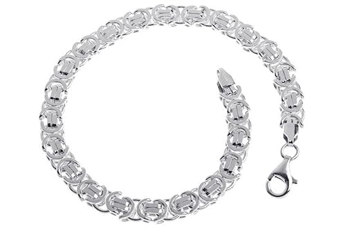 Flaches Königskette Armband 925 Silber - 6mm , Länge 16-25cm von Silberketten Store