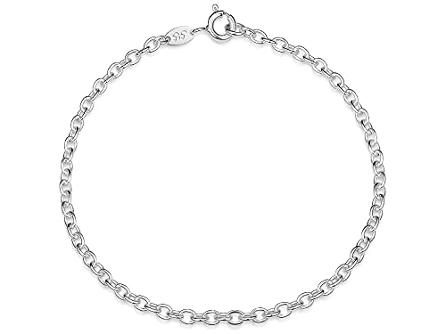 Silberketten Store DEIN SCHMUCK ONLINE SHOP Filigrane Fußkette Erbse mit einer Breite von 2mm |echt 925 Silber | hochglanzpoliert mit Federringverschluß von Silberketten Store