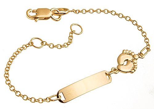 Silberketten-Store Kinder/Baby Gravur-Armband, 333 Gold, inkl. Gravur, Länge 16cm von Silberketten-Store