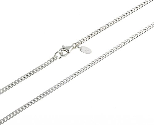 Kinder-Panzerkette, Kinderkette, 2,4mm Breite - Länge wählbar 32-37cm - echt 925 Silber von Silberketten Store