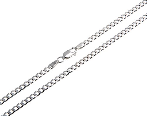 Kinder-Panzerkette, Kinderkette, 3mm Breite - Länge wählbar 32-37cm - echt 925 Silber von SILBERKETTEN STORE DEIN SCHMUCK ONLINE SHOP