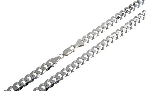 Silberketten-Store Panzerkette Silber 925 Herren 7,5mm I Silberkette Herren Hochglanz 1,8mm Stärke I Halskette Herren mit Karabiner Verschluss von SILBERKETTEN STORE DEIN SCHMUCK ONLINE SHOP