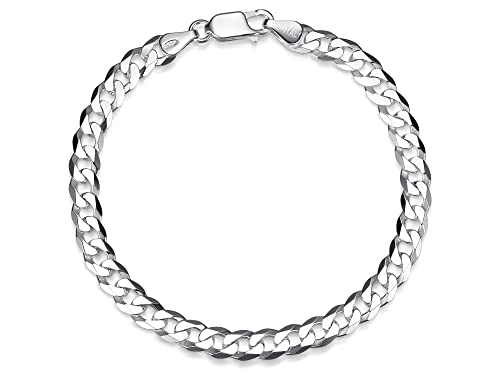 Massives Panzerarmband, 6mm - 925 Sterling Silber, Länge 16-25cm von SILBERKETTEN STORE DEIN SCHMUCK ONLINE SHOP