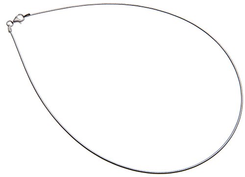 Omega Halsreifen 1,2mm Durchmesser - 925 Sterling Silber, Länge 38-50cm Omega Halsreifen 1,2mm Durchmesser - 925 Sterling Silber, Länge 38-50cm von Silberketten Store