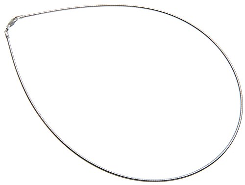 Silberketten-Store Kette aus Sterling-Silber 925/1000, Kettenglieder, Form Omega, 1,5 mm, Länge 38 – 55 cm, Kein Stein von Silberketten-Store