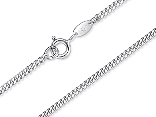 Panzerkette Anhängerkette Damenkette 2,2mm Breite 925 Silber Länge wählbar von 38-100cm von Silberketten Store