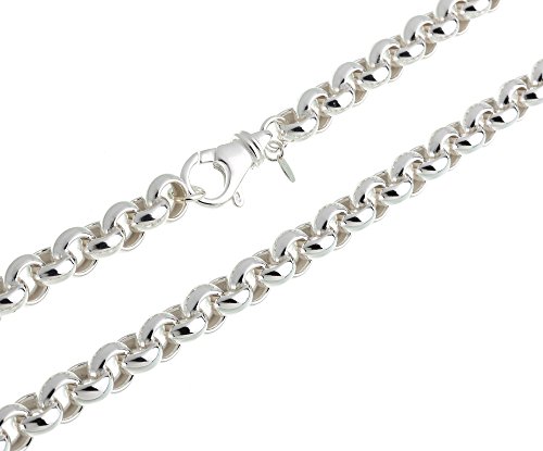 Runde Erbskette - 10mm Breite - Länge wählbar 40cm-100cm - echt 925 Silber von Silberketten Store