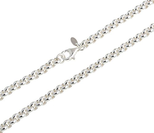 Runde Erbskette - 5,4mm Breite - Länge wählbar 38cm-100cm - echt 925 Silber von Silberketten Store