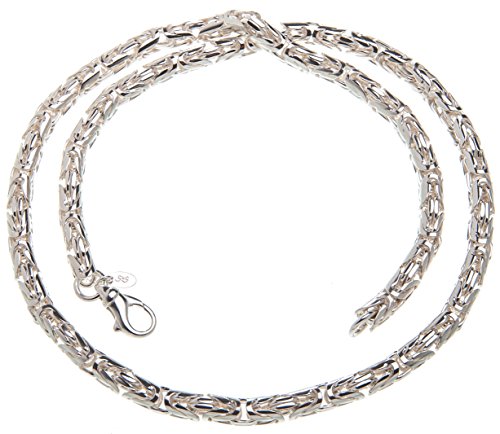 Silberketten Store runde Königskette Herren 925 Sterling Silber 6 mm Durchmesser I Männer Silberkette mit Karabiner Verschluss I nickelfrei und hochglanzpoliert von Silberketten Store