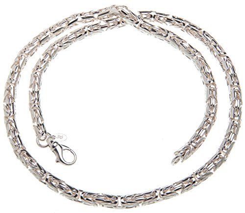 Silberketten-Store runde Königskette Herren 925 Sterling Silber 6 mm Durchmesser I Männer Silberkette mit Karabiner Verschluss I nickelfrei und hochglanzpoliert von SILBERKETTEN STORE DEIN SCHMUCK ONLINE SHOP