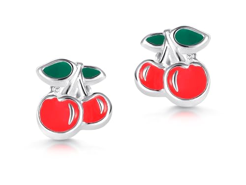SILBERKETTEN STORE DEIN SCHMUCK ONLINE SHOP Kinder-Ohrstecker Kirsche | echt 925 Silber | für Allergiker geeignet von Silberketten Store