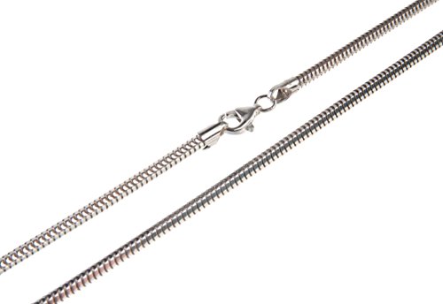 Schlangenkette, achtkant 3mm - 925 Silber, Länge 38cm von Silberketten-Store