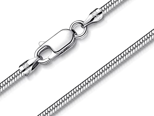 Silberketten Store | Schlangenkette 2mm - 925 Silber | Halskette für Damen | Länge wählbar 38-120cm (55.00) von Silberketten Store
